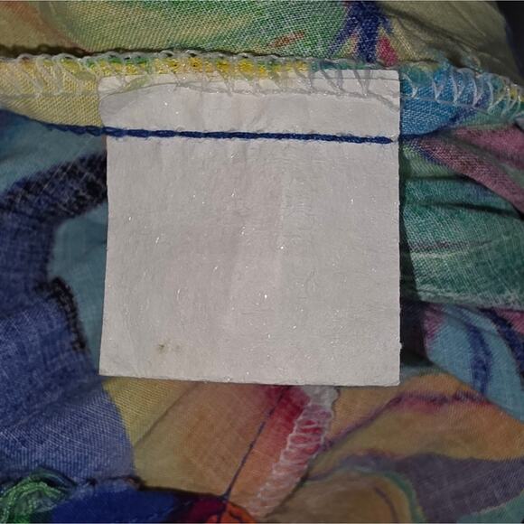 VTG 90s Jam's World Bold Tropical Flower Print Drop Waist Hattie Dress, sz M - Picture 6 of 6